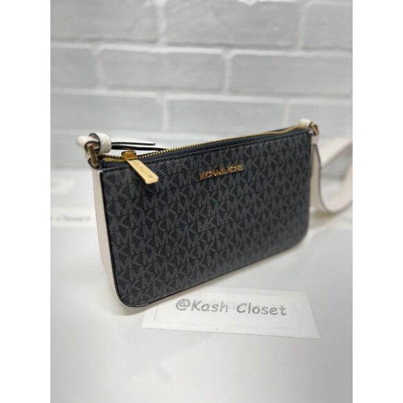 Michael Kors crossbody tech attached bag JST coin purse airpod case black multi - Picture 3 of 9